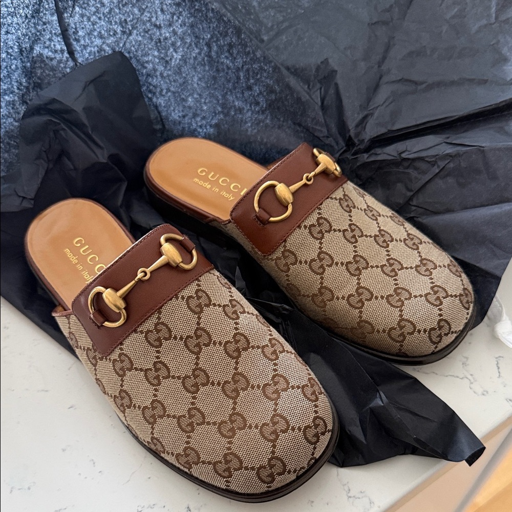 Gucci Women’s GG Canvas Mules